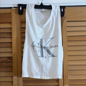 Calvin Klein Jeans White Sleeveless Top